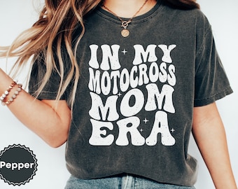 Camisa divertida de motocross mamá moto, colores cómodos de carreras de motos de cross, idea de regalo de cumpleaños para mamá amante de los deportes, camiseta de equitación para mujeres, camiseta del día de la carrera