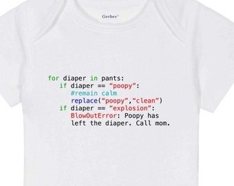 Coder Baby Snapsuit! Great Gift for Baby of Engineer Parent,  One-Piece Bodysuit, T-Shirt Style Baby Gift Newborn + Onesies® Brand