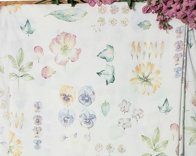 Vintage Jcpenney Queen Size Floral Sheet Set Fitted and Flat Etsy