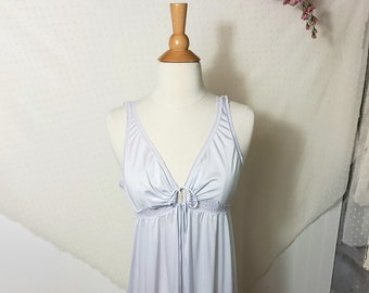 Vintage Miss Elaine Light Purple Keyhole Slip Dress Negligee Nightgown