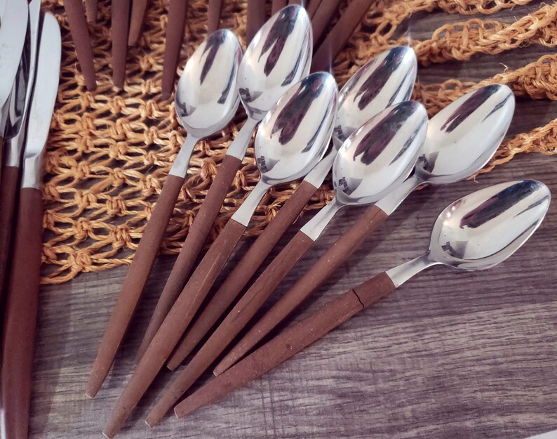 Vintage Mid Century Ekco Eterna Canoe Muffin Flatware Etsy