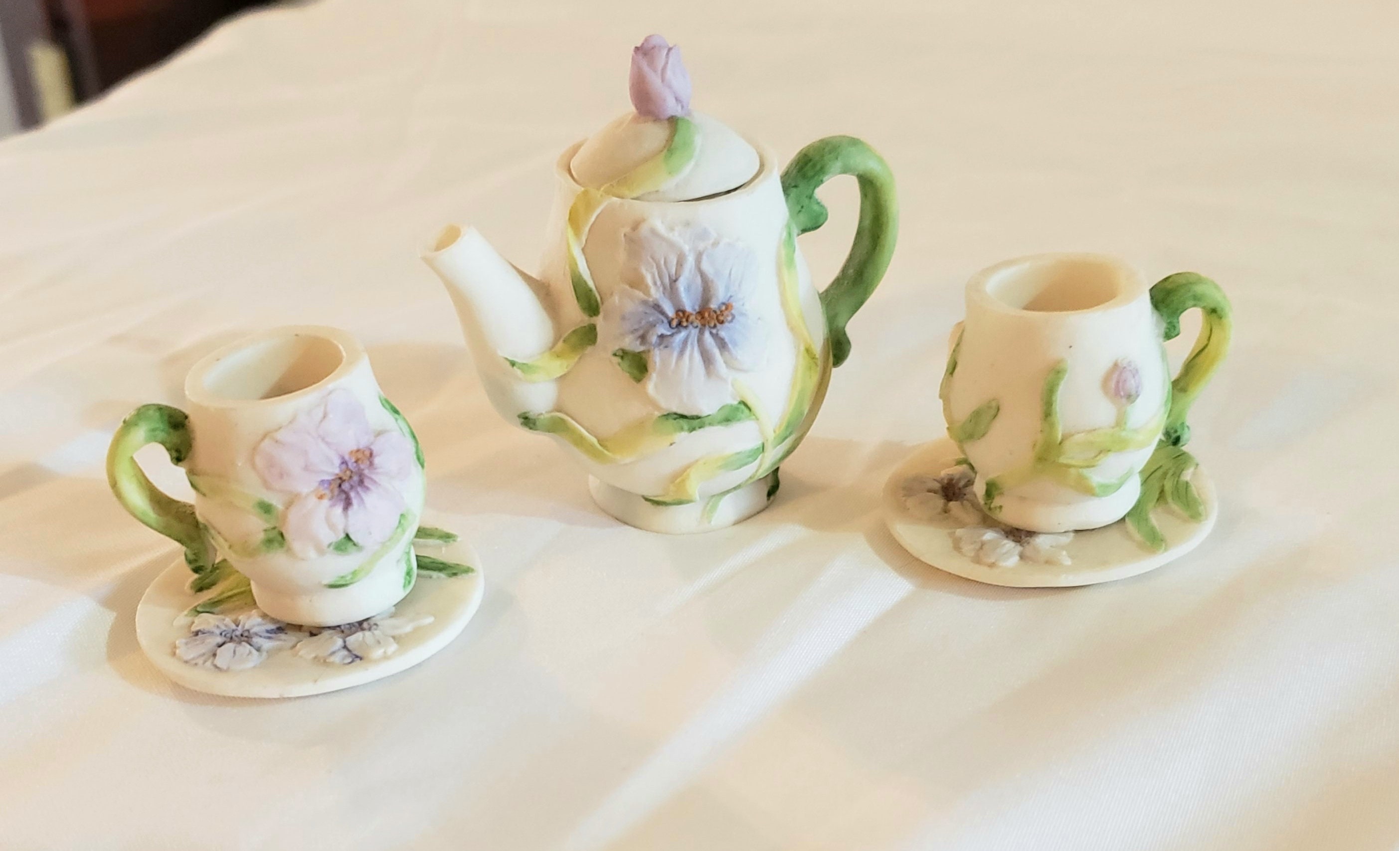Floral Theme Miniature Tea Set Collectible Tea Set Tea - Etsy