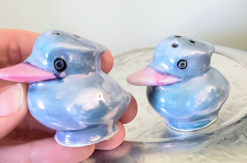 Vintage Lusterware Kookaburra Salt and Pepper Shakers Etsy