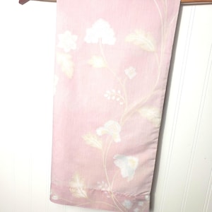 Single Vintage Burlington Caress Light Dusty Pink Floral Pillowcase, Standard Size