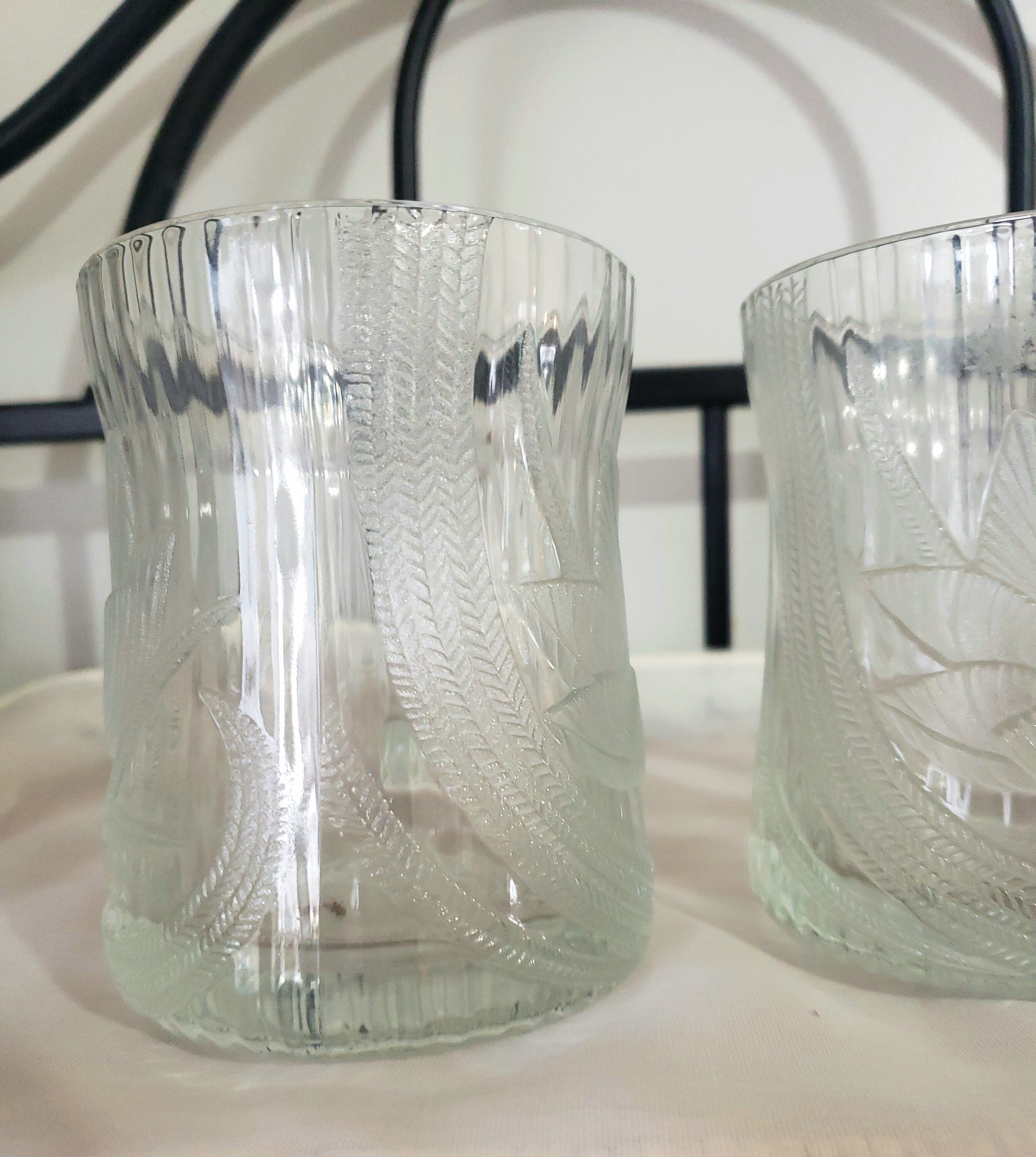 Arcoroc Luminarc Mug Set of 3, Canterbury Tempered Glass Mugs Embossed