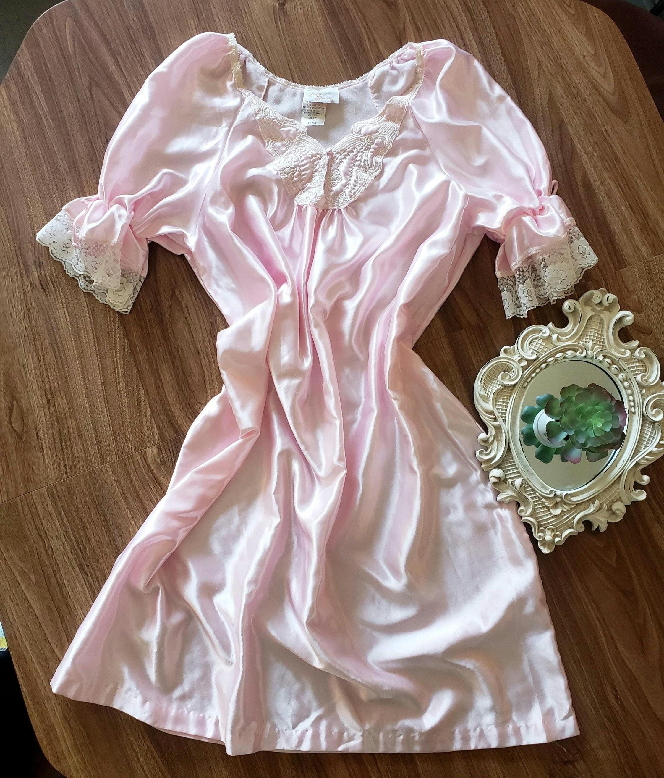 Flannel lined silk nightgown sale