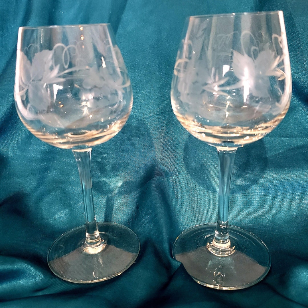 1960s Vintage Small Crystal Wine Glasses Crystal Cordials Etsy