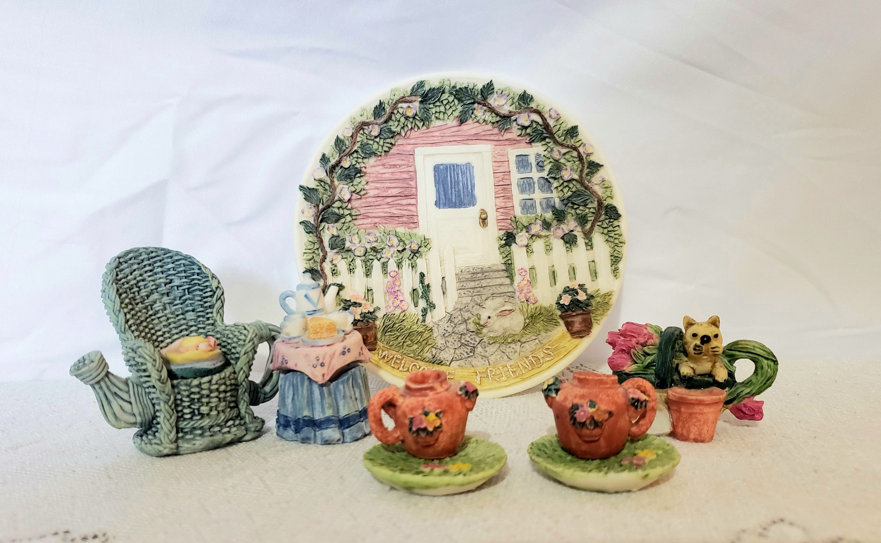 Miniature Tea Party Theme Tea Set Collectible Tea Set Etsy