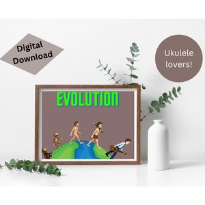 Lustige Ukulele Evolutionstheorie