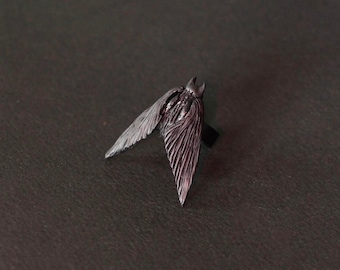 Moth ring | Black moths | Moth | Polymer clay moth | Black moths ring