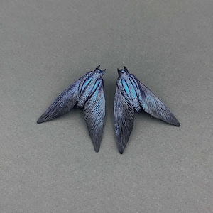 Moth earrings / Black moths / Moth