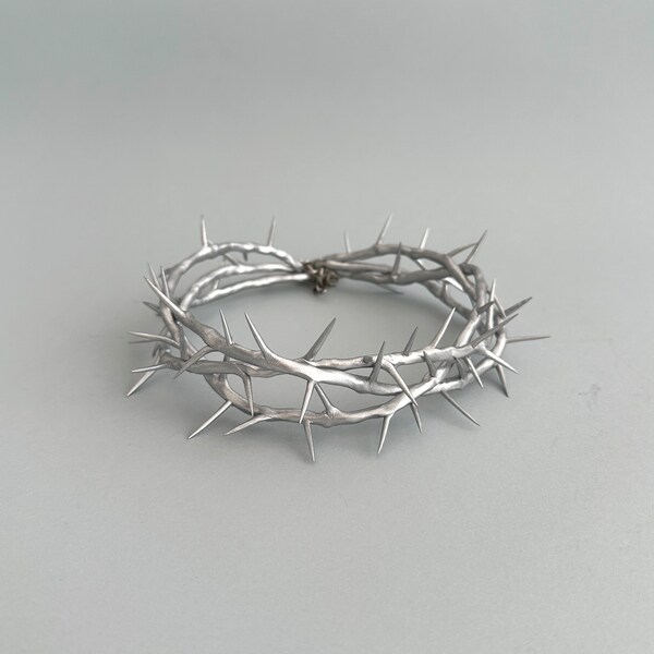 Necklace wreath of thorns / collar / silver wreath of thorns | spike necklace |silver  thorny collar