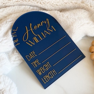 Modern Baby Name Birth Stats Sign, Newborn Baby Hospital Name Sign, Birth Announcement Baby Hospital Sign, Baby Name Plate Nursery Decor