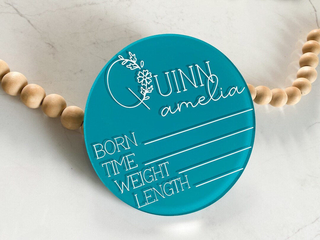 Hospital Birth Stats Announcement, Personalized Baby Stats Sign, Custom ...