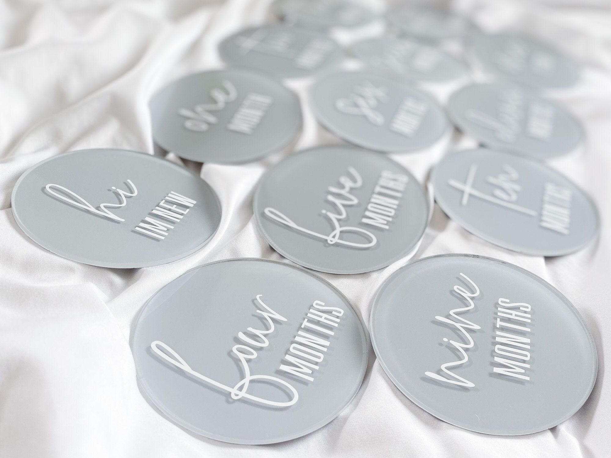 Acrylic Baby Milestone Discs, Monthly Photo Props for Baby's First Year ...