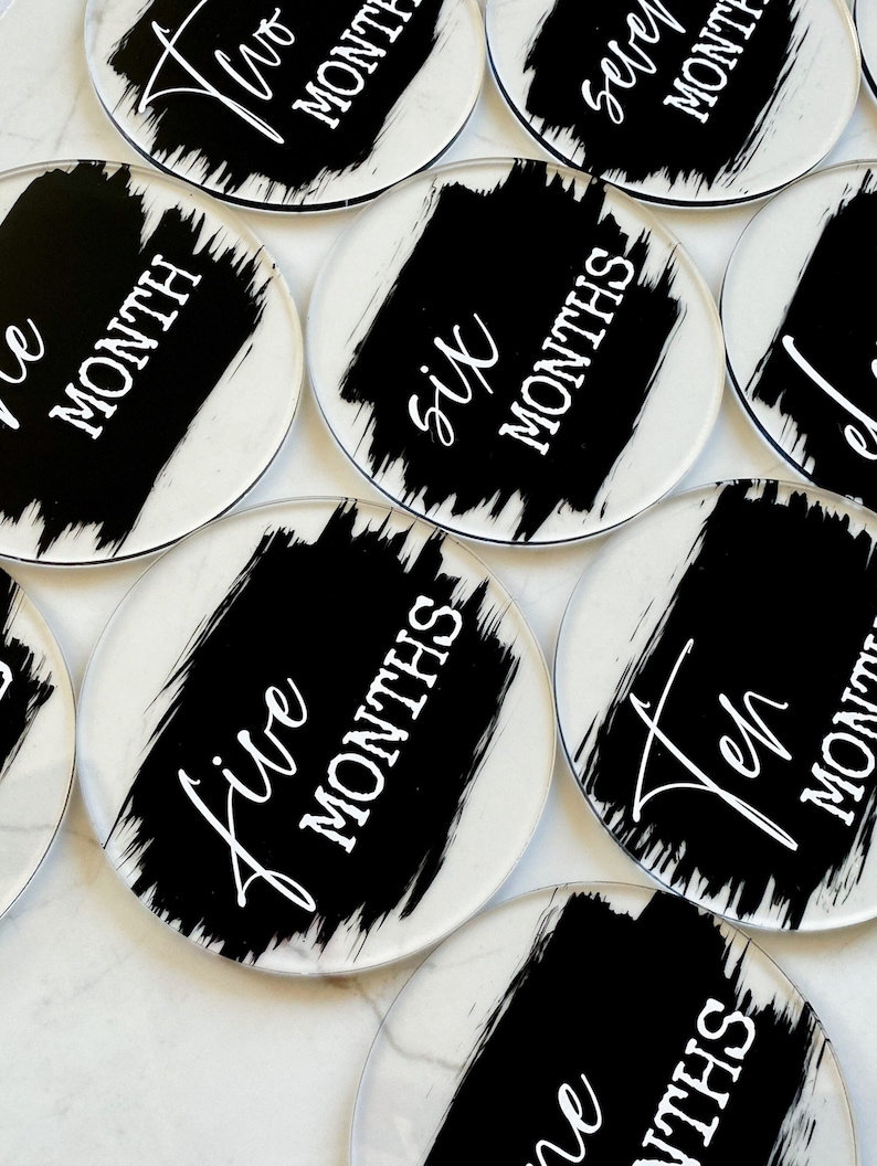 Acrylic Baby Milestone Discs | Monthly Photo Props for Baby's First ...