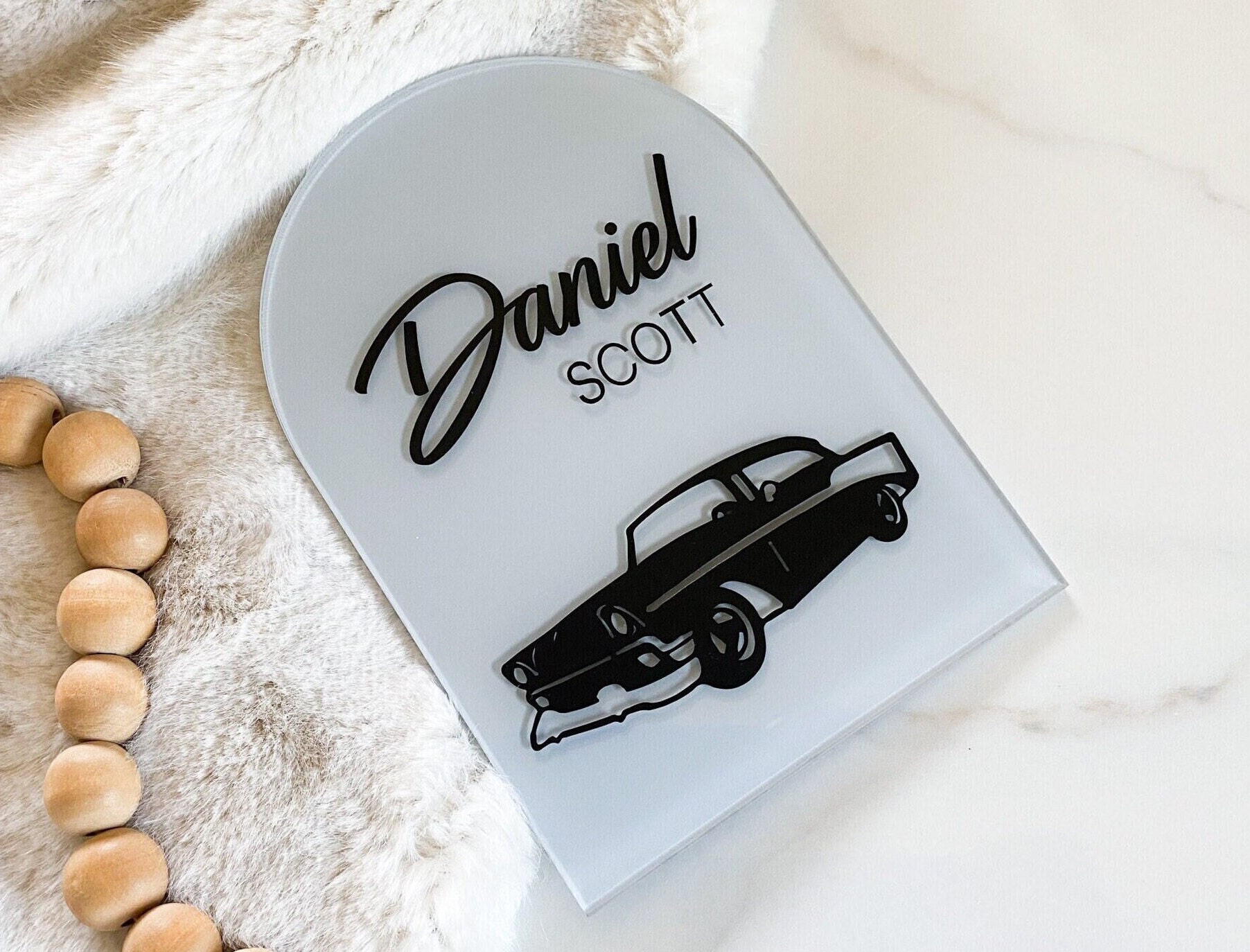 Baby Arrival Birth Announcement Sign, Acrylic Baby Name Sign Plate ...