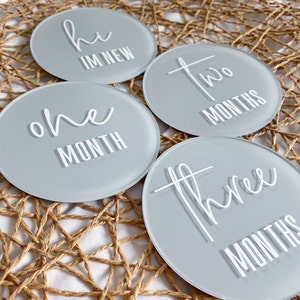 Acrylic Baby Milestone Discs, Monthly Photo Props for Baby's First Year ...
