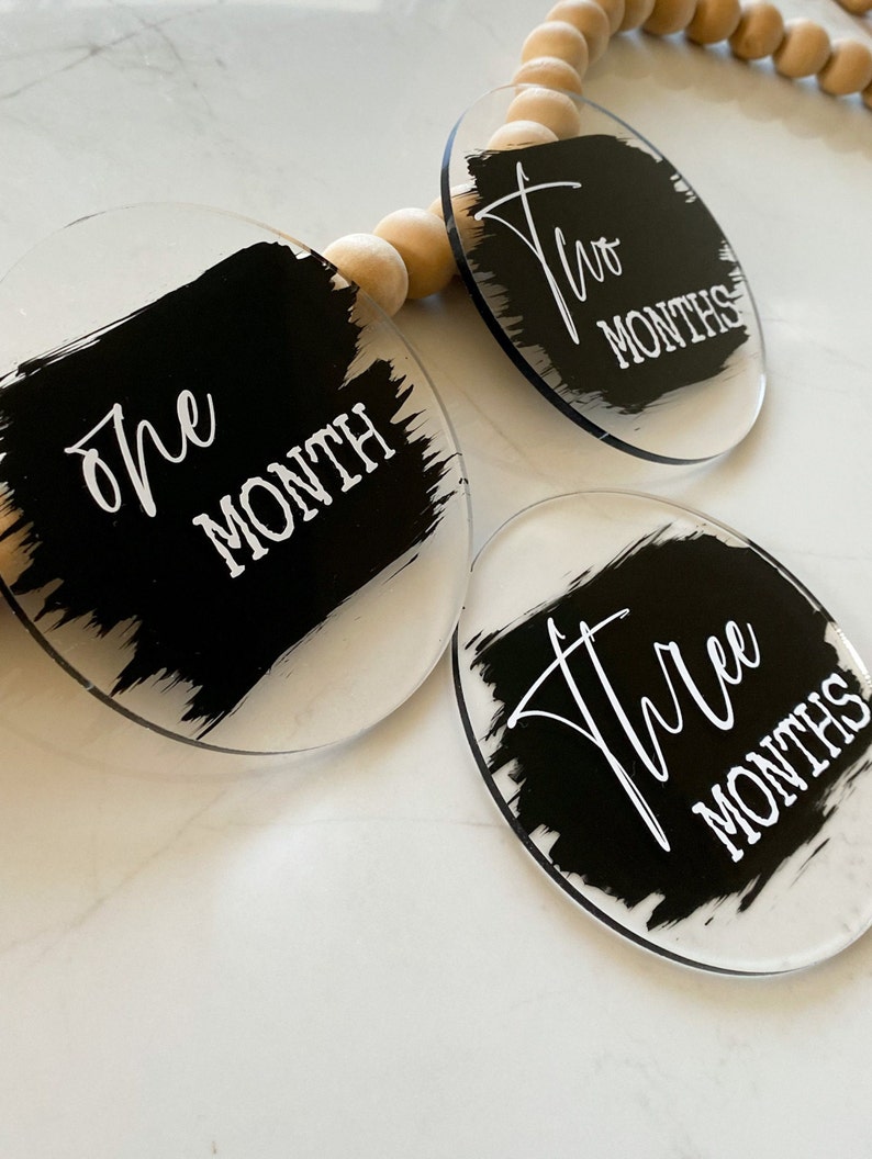 Acrylic Baby Milestone Discs | Monthly Photo Props for Baby's First ...