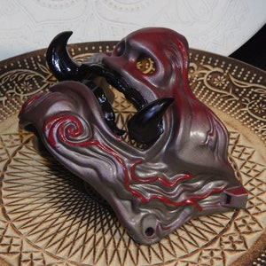 Forged Oni mask half face mask Japanese samurai mask Lord Mempo mask Hannya armor halloween mask carnival masquerade party cosplay role play