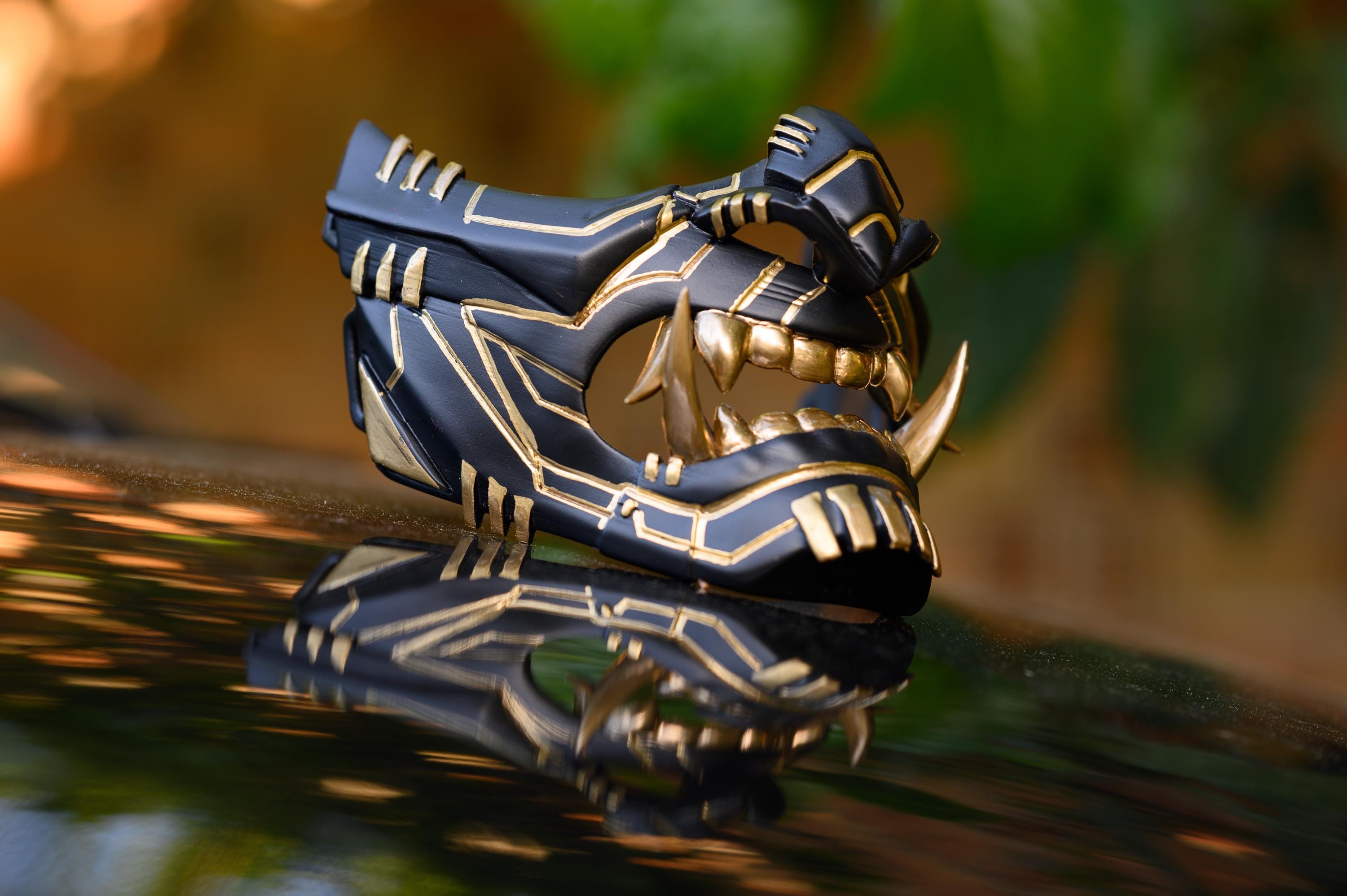 Samurai Sci-fi Cyberpunk Techno Mask: Oni, Mempo, Hannya, Halloween,  Carnival, Cosplay Role Play - Etsy, image size:3000x1996