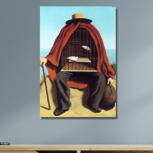 Rene Magritte Canvas Wall Art|The Therapist Rene Reprodução Wall art|Rene the Therapist|René Magritte The Therapist (1964)|Arte Moderna