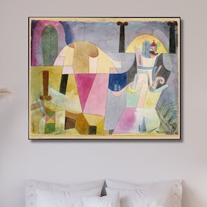 Black Columns in a Landscape by Paul Klee|Modern Abstract Exhibition Wall Decor|Home Office Decor