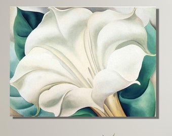 Georgia O'Keeffe White Flower|Georgia O'keefe Print|Georgia Okeffe Framed|Art Reproduction|Georgia O'Keeffe Inspired|Exhibition Poster|gift