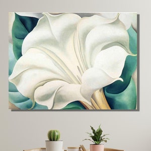 Georgia O&#39;Keeffe White Flower|Georgia O&#39;keefe Print|Georgia Okeffe Framed|Art Reproduction|Georgia O&#39;Keeffe Inspired|Exhibition Poster|gift