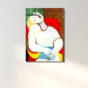 Woman Asleep in an armchair (The Dream), 1932|ablo Picasso Art Wall Decor|Le Reve by Pablo Picasso|Cubism Art|Pablo Picasso Wall Art