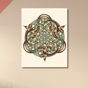 Snakes by Maurits Cornelis Escher,Reproduction Print,Abstract Art,M C Escher Wall Art,Exhibition Wall Decor,Abstract Snake,Office Decor