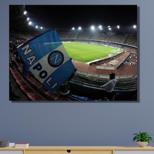Serie A 2023 Champions SSC Napoli|Napoli Poster|San Paolo Football Stadium Canvas|Gift For Napoli Fans