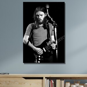 David Gilmour Canvas Poster Art | Black and White Pictures | Gift for Her | David Gilmour Wall Art Poster |Musician  Home Decor