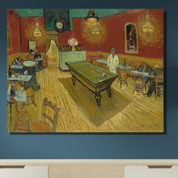 Vincent van Gogh The Night Café Giclee Print|Le café de nuit The Night Café|The Night Café 1888 Canvas or Poster|Impressionism|Gift Idea