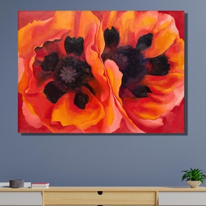 ジョージア・オキーフの花の絵画|ジョージア・オキーフのプリント|オリジナルの花のアート|オキーフの壁アートポスター|すぐに掛けられるポスター