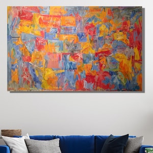 Jasper Johns-kaartdoek 1961|Jasper Johns-afdruk|Kaart canvas muurkunstontwerp|Prachtige woondecoratie