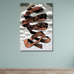 Maurits Cornelis Escher Canvas Art|Rind By MC Escher Art|Modern Canvas Print|Abstract Prints by MC Escher|Rind Wall Decor