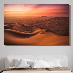 Desert Sunset Print Art,Landscape Wall Decors,Nature Wall Art,Living Room Decor,Desert Canvas Print Wall Art