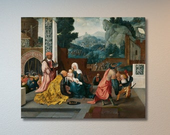 The Adoration of the Magi by Giovanni di Paolo Canvas Poster|Renaissance Artworks|Church Poster|Gift For Christians|Jan van Doornik Artworks
