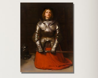 John Everett Millais - Joan of Arc (1865)|Feminism Girl Hero Feminist|St Joan of Arc Printable Wall Art|Joan of Arc Canvas|Exhibition Gift