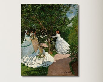 Women in the Garden Poster Canvas Art|Claude Monet Design|Claude Monet Art Print|Monet Exhibition Art|Gift Idea|Impressionist Wall Art