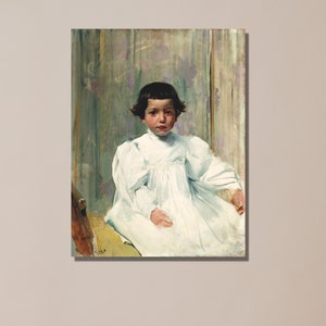 Joaquín Sorolla García vestido de blanco 1896 Canvas|Sorolla Print|Art Reproduction|Gift Idea