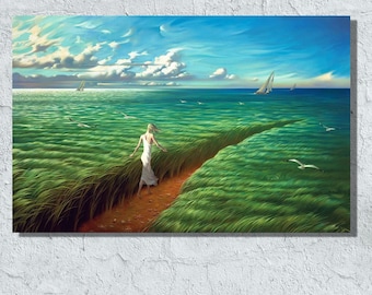Etrarium3rd 海の涙Canvas 欠片Canvas Vladimir Kush: Infinity Trail Surrealism Art Print, Canvas