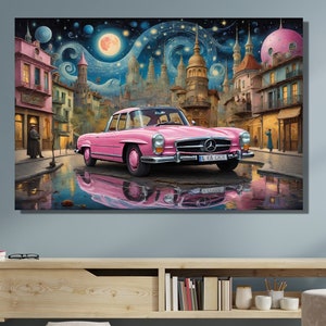 Mercedes Abstract Art|Mercedes Car Wall Art|Mercedes Benz Car Art|Home Decor|Garage Artwork|Gift For Mercedes Fan|Room Decor|AI Created