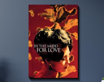 In The Mood For Love Poster Retro Movie Poster|In the Mood for Love Movie Wall Art|Wong Kar Wai Film Poster Maggie Cheung Tony Leung Poster