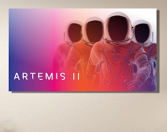 Artemis II Astronaut NASA Canvas Wall Art|Artemis2 Poster|Nasa images print|Artemis Flying Man Canvas NASA|Artemis 2 Astronaut