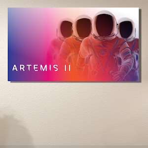 Artemis II Astronaut NASA Canvas Wall Art|Artemis2 Poster|Nasa images print|Artemis Flying Man Canvas NASA|Artemis 2 Astronaut