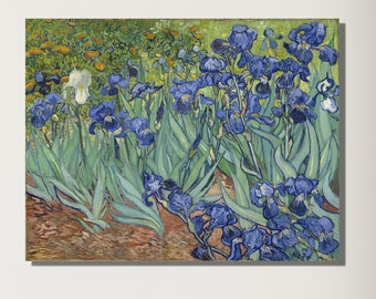 Irises by Vincent Van Gogh|Van Gogh Iris Canvas Wall Art Decoration|Abstract Art|Home Wall Decoration|Exhibition Art|Gift Idea|Ready To Hang