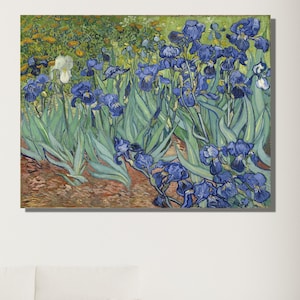 Irises by Vincent Van Gogh|Van Gogh Iris Canvas Wall Art Decoration|Abstract Art|Home Wall Decoration|Exhibition Art|Gift Idea|Ready To Hang