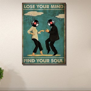 Lose Your Mind Find Your Soul Vintage Print|pulp fiction movie|vintage print|Pulp Fiction Lose Your Mind Find Your Soul Vintage Print